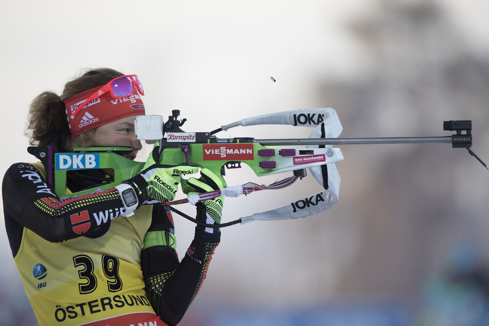 03.12.2016, Oestersund, Sweden, (SWE):Laura Dahlmeier (GER) - IBU world cup biathlon, sprint women, Oestersund (SWE). www.nordicfocus.com. © Manzoni/NordicFocus. Every downloaded picture is fee-liable.