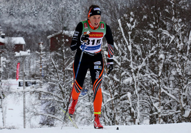 ANNA DYVIK har hittat tillbaka till toppformen. Slutade tvåa i prologen i den klassiska sprinten i Skandinaviska cupen i Lillehammer. Foto/rights: KJELL-ERIK KRISTIANSEN/sweski.com