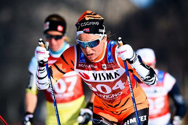 LINA KORSGREN, Team Leaseplan, är en av favoriterna i Vålådalen Classic Ski Marathon 11 december. Foto: MAGNUS ÖSTH