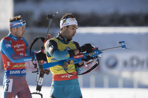 10.12.2016, Pokljuka, Slovenia (SLO):Martin Fourcade (FRA) - IBU world cup biathlon, pursuit men, Pokljuka (SLO). www.nordicfocus.com. © Manzoni/NordicFocus. Every downloaded picture is fee-liable. NordicFocus