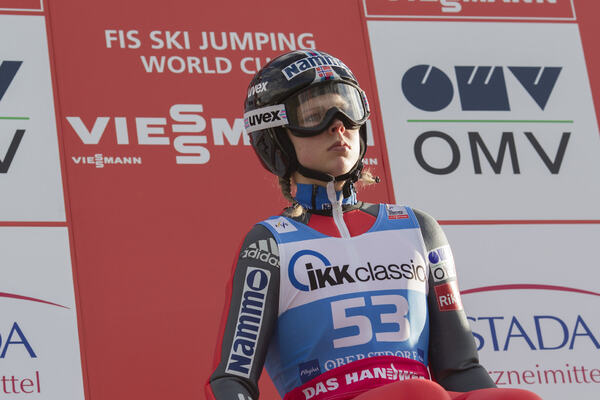29.01.2016, Oberstdorf, Germany (GER):Maren Lundby (NOR) - FIS world cup ski jumping ladies, training, Oberstdorf (GER). www.nordicfocus.com. © Manzoni/NordicFocus. Every downloaded picture is fee-liable. NordicFocus
