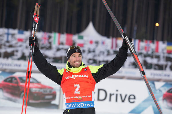 07.02.2015, Nove Mesto, Czech Republic (CZE): Jean Guillaume Beatrix (FRA)- IBU world cup biathlon, sprint men, Nove Mesto (CZE). www.nordicfocus.com. © Manzoni/NordicFocus. Every downloaded picture is fee-liable. NordicFocus