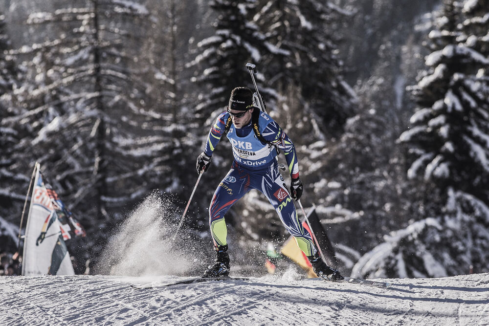 22.01.2016, Antholz, Italy (ITA):Antonin Guigonnat (FRA) -  IBU world cup biathlon, sprint men, Antholz (ITA). www.nordicfocus.com. © Manzoni/NordicFocus. Every downloaded picture is fee-liable.
