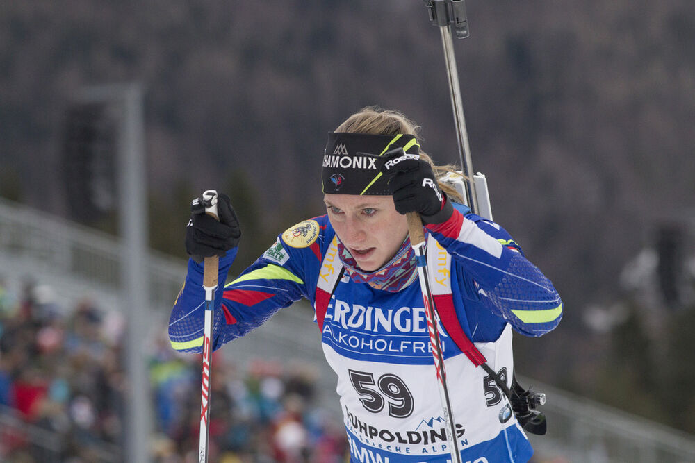 08.01.2016, Ruhpolding, Germany (GER):Enora Latuilliere (FRA) -  IBU world cup biathlon, sprint women, Ruhpolding replacing Oberhof (GER). www.nordicfocus.com. © Manzoni/NordicFocus. Every downloaded picture is fee-liable.