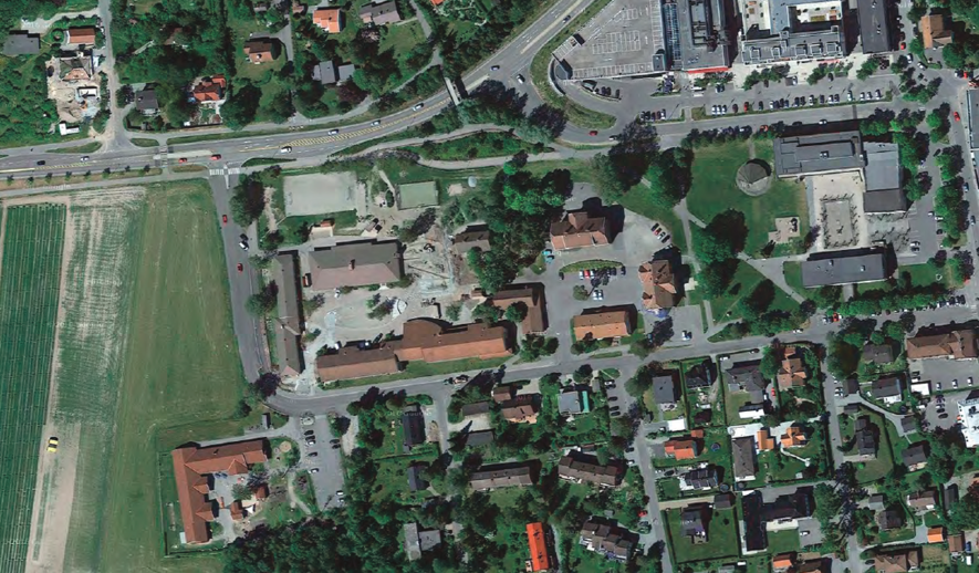 Flyfoto av Åsgård skole