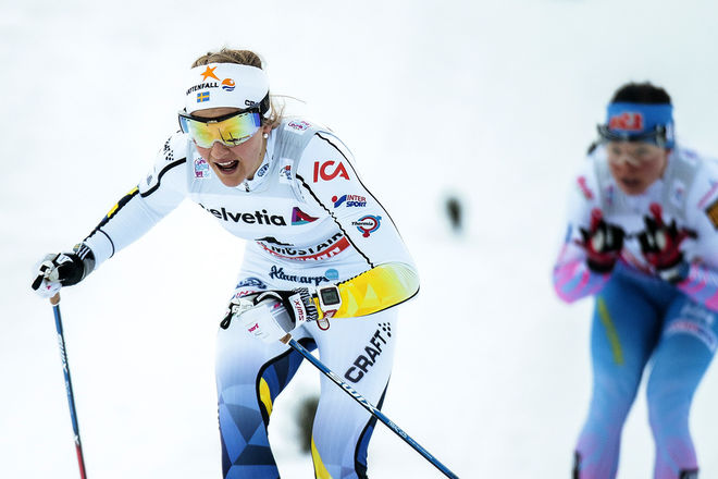 STINA NILSSON vann även skiathlon-tävlingen i Oberstdorf och tog över ledningen i Tour de Ski igen. Foto: NORDIC FOCUS