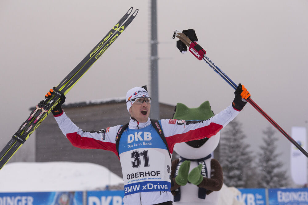 05.01.2017, Oberhof, Germany (GER):Julian Eberhard (AUT) -  IBU world cup biathlon, sprint men, Oberhof (GER). www.nordicfocus.com. © Manzoni/NordicFocus. Every downloaded picture is fee-liable.