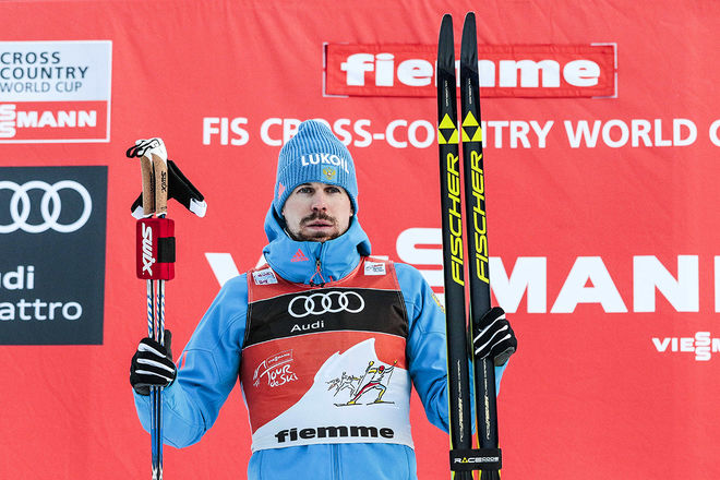 SERGEY USTIUGOV vann en välförtjänt seger i Tour de Ski 2017. Foto: NORDIC FOCUS