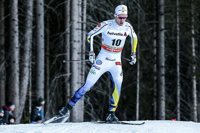 VIKTOR THORN på väg en 16:e plats i Tour de Ski i Toblach. Hans bästa placering i världscupen. Nu väntar U23-VM i USA för första gången för Ulricehamns-åkaren från Bengtsfors. Foto: NORDIC FOCUS