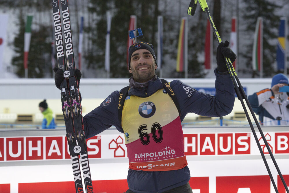 13.01.2017, Ruhpolding, Germany (GER):Martin Fourcade (FRA) -  IBU world cup biathlon, sprint men, Ruhpolding (GER). www.nordicfocus.com. © Manzoni/NordicFocus. Every downloaded picture is fee-liable.