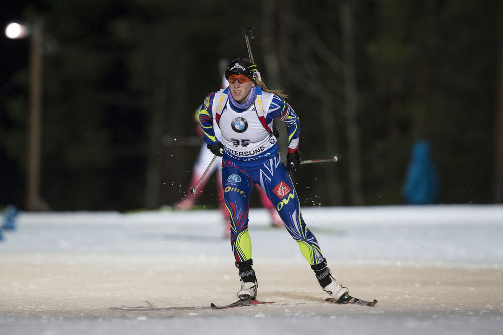 05.12.2015, Oestersund, Sweden (SWE):Enora Latuilliere (FRA) - IBU world cup biathlon, sprint women, Oestersund (SWE). www.nordicfocus.com. © Manzoni/NordicFocus. Every downloaded picture is fee-liable.