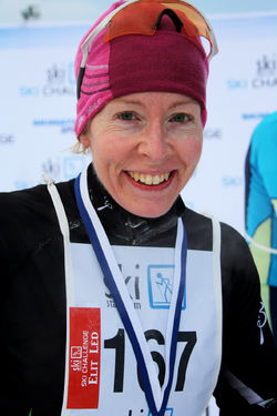 VETERANEN Ulrica Persson från Sunne var snabbaste dam. Foto: MATS ANDERSSON
