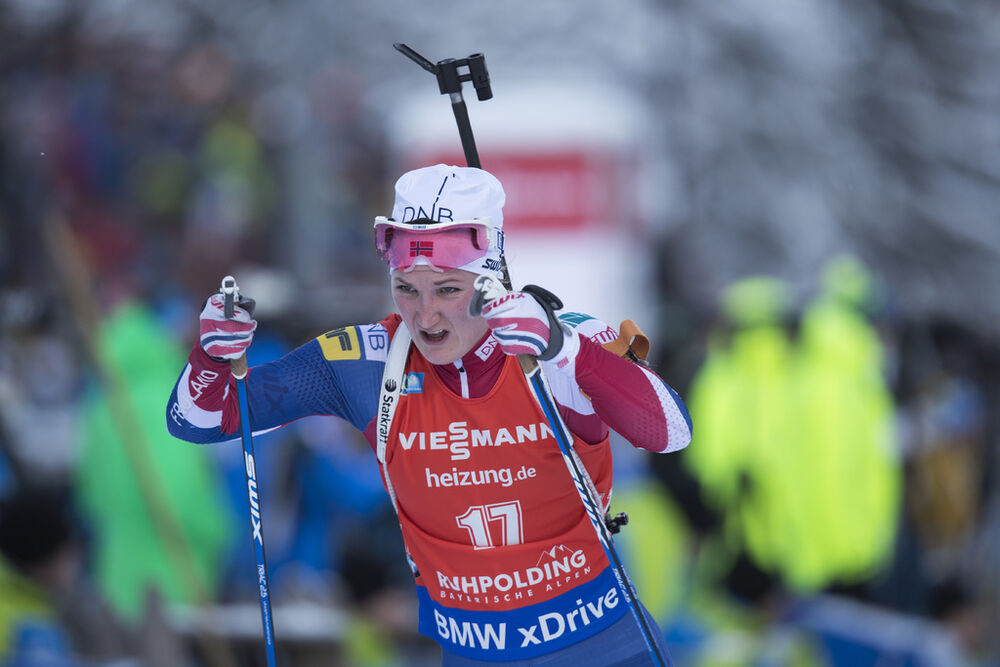 15.01.2017, Ruhpolding, Germany (GER):Marte Olsbu (NOR) -  IBU world cup biathlon, pursuit women, Ruhpolding (GER). www.nordicfocus.com. © Manzoni/NordicFocus. Every downloaded picture is fee-liable.
