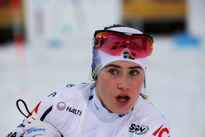 PÅ MED landslagsdräkten igen för Ebba Andersson som är tillbaka i världscupen i Davos i helgen. Foto/rights: KJELL-ERIK KRISTIANSEN/KEK-stock