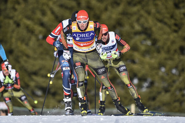 22.01.2017, Chaux-Neuve, France (FRA):Eric Frenzel (GER), Johannes Rydzek (GER) - FIS world cup nordic combined, individual gundersen HS118/10km, Chaux-Neuve (FRA). www.nordicfocus.com. © Thibaut/NordicFocus. Every downloaded picture is fee-liable. NordicFocus