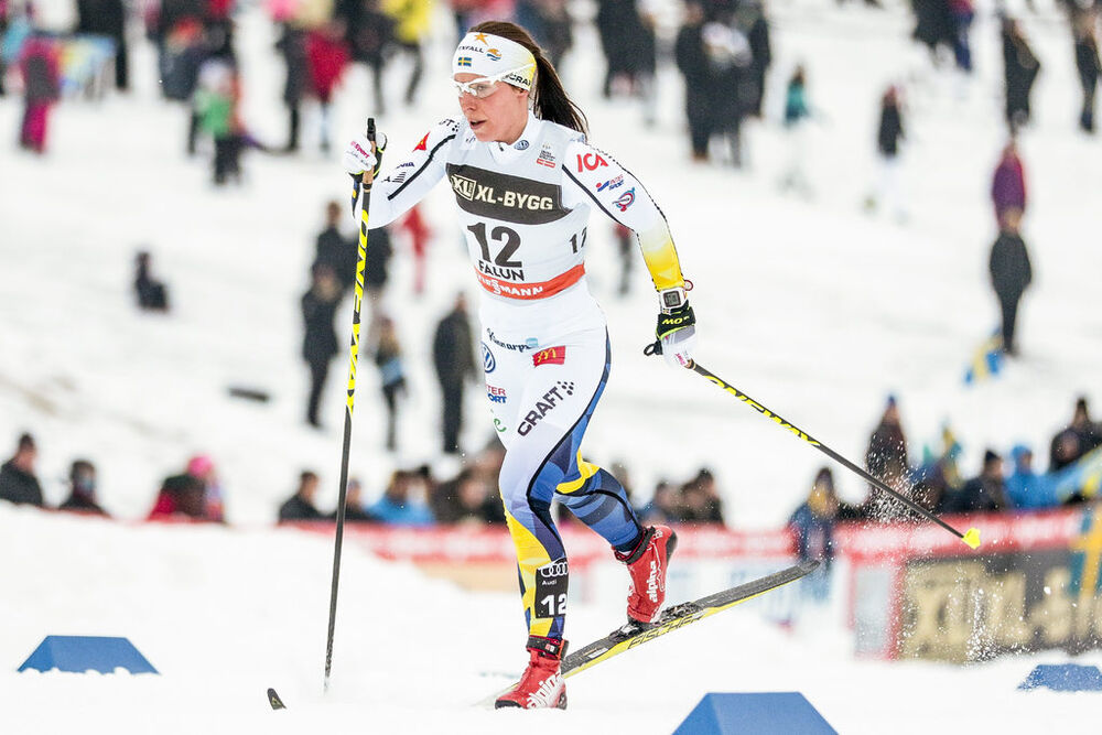 29.01.2017, Falun Sweden (SWE):Charlotte Kalla (SWE) - FIS world cup cross-country, mass women, Falun (SWE). www.nordicfocus.com. © Modica/NordicFocus. Every downloaded picture is fee-liable.