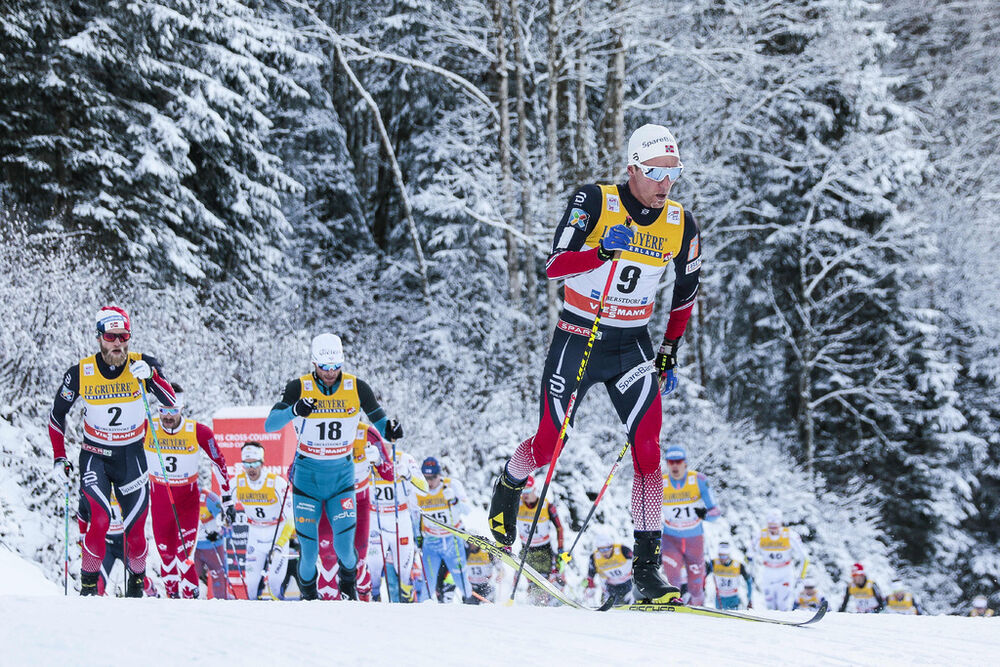 03.01.2017, Oberstdorf, Germany (GER):Didrik Toenseth (NOR), Martin Johnsrud Sundby (NOR), Jean Marc Gaillard (FRA), (l-r)  - FIS world cup cross-country, tour de ski, skiathlon men, Oberstdorf (GER). www.nordicfocus.com. © Modica/NordicFocus. Every dow