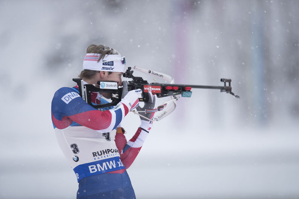 15.01.2017, Ruhpolding, Germany (GER):Emil Hegle Svendsen (NOR) -  IBU world cup biathlon, pursuit men, Ruhpolding (GER). www.nordicfocus.com. © Manzoni/NordicFocus. Every downloaded picture is fee-liable.
