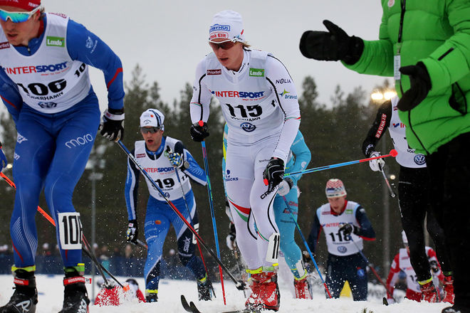 VIKTOR BRÄNNMARK, Piteå Elit hängde med i tätklungan och slutade överraskande 5:a på SM:s skiathlon. Hans bästa lopp någonsin. Foto/rights: MARCELA HAVLOVA/sweski.com