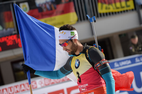 12.02.2017, Hochfilzen, Austria (AUT):Martin Fourcade (FRA) - IBU world championships biathlon, pursuit men, Hochfilzen (AUT). www.nordicfocus.com. © NordicFocus. Every downloaded picture is fee-liable. NordicFocus
