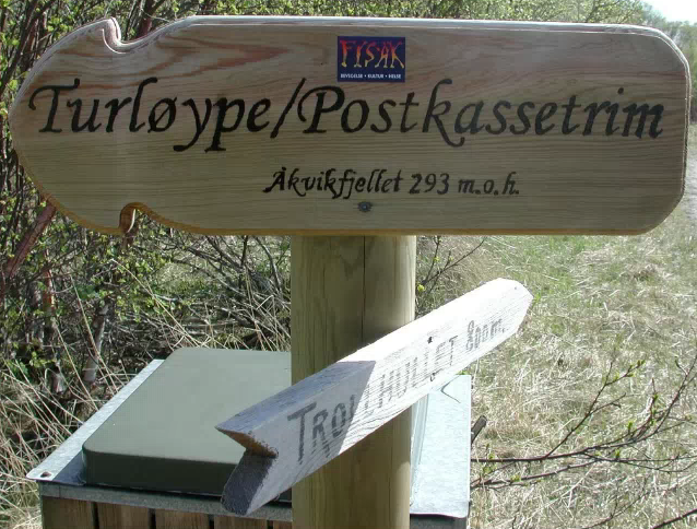 Postkassetrim skilt