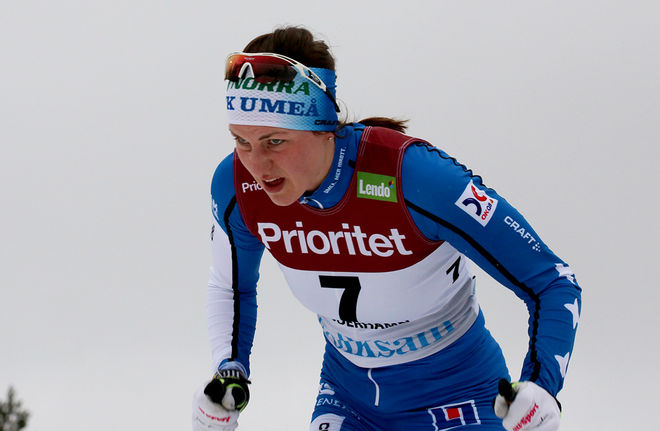 LINN SÖMSKAR vann Intersport cup-sprinten på välkänd mark i Falun och hon var därmed bäst av dom som inte är uttagna till VM i Lahtis. Foto/rights: MARCELA HAVLOVA/sweski.com