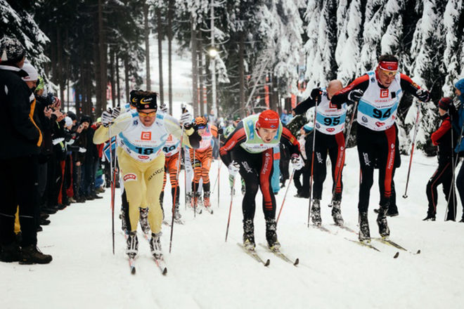JIZERSKA PADESATKA i tjeckiska Bedrichov är den nästa utmaningen för långlöparna i Visma Ski Classics. På TV redan söndag morgon. Foto: MAGNUS ÖSTH
