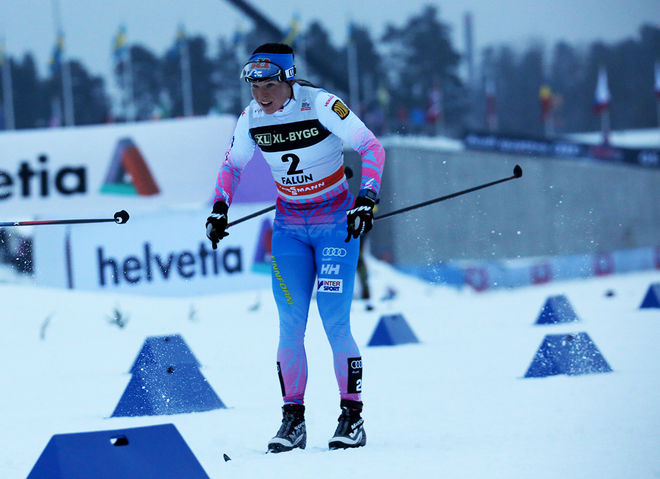 KRISTA PÄRMÄKOSKI har beslutat sig för att inte åka söndagens teamsprint på VM. Därmed ökar Sveriges medaljchanser. Foto/rights: MARCELA HAVLOVA/sweski.com