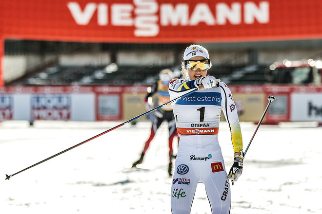 STINA NILSSON skaffade sig ett tungt favoritskap efter helgens seger i världscupsprinten i Otepää i Estland. Foto: NORDIC FOCUS
