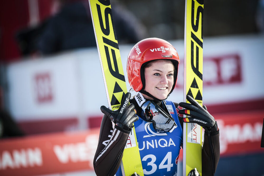 05.02.2017, Hinzenbach, Austria (AUT):Carina Vogt (GER) - FIS world cup ski jumping ladies, individual HS94, Hinzenbach (AUT). www.nordicfocus.com. © Modica/NordicFocus. Every downloaded picture is fee-liable.