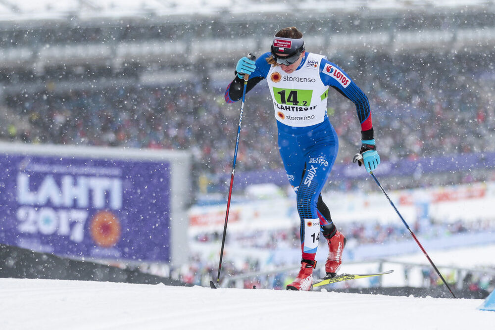 26.02.2017, Lahti, Finland (FIN):Justyna Kowalczyk (POL) - FIS nordic world ski championships, cross-country, team sprint, Lahti (FIN). www.nordicfocus.com. © Modica/NordicFocus. Every downloaded picture is fee-liable.