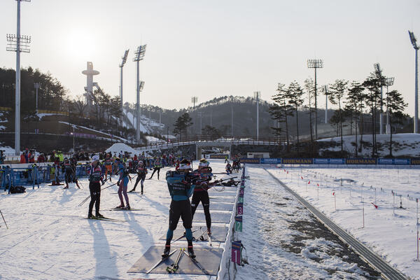 28.02.2017, Pyeong Chang, Korea (KOR):Martin Fourcade (FRA) - IBU world cup biathlon, training, Pyeong Chang (KOR). www.nordicfocus.com. © Manzoni/NordicFocus. Every downloaded picture is fee-liable. NordicFocus