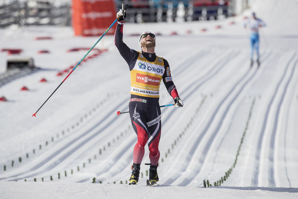 11.03.2017, Oslo, Norway (NOR):Martin Johnsrud Sundby (NOR) - FIS world cup cross-country, mass men, Oslo (NOR). www.nordicfocus.com. © NordicFocus. Every downloaded picture is fee-liable.
