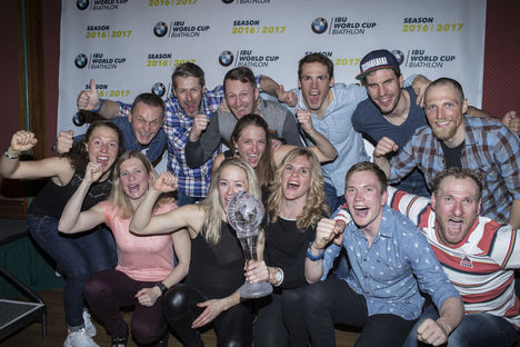 19.03.2017, Oslo, Norway (NOR):Laura Dahlmeier (GER), Hanna Oeberg of Sweden, Mark Kirchner (GER) coach Team Germany, Franziska Hildebrand (GER), Maren Hammerschmidt (GER), Vanessa Hinz (GER), Simon Schempp (GER), Nadine Horchler (GER), Benedikt Doll (GE NordicFocus 19.03.2017, Oslo, Norway (NOR):Laura Dahlmeier (GER), Hanna Oeberg of Sweden, Mark Kirchner (GER) coach Team Germany, Franziska Hildebrand (GER), Maren Hammerschmidt (GER), Vanessa Hinz (GER), Simon Schempp (GER), Nadine Horchler (GER), Benedikt Doll (GE