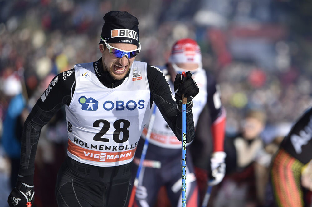 11.03.2017, Oslo, Norway (NOR):Ueli Schnider (SUI) - FIS world cup cross-country, mass men, Oslo (NOR). www.nordicfocus.com. © Thibaut/NordicFocus. Every downloaded picture is fee-liable.