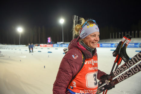 12.03.2017, Kontiolahti, Finland (FIN):Marie Dorin Habert (FRA) - IBU world cup biathlon, relay mixed, Kontiolahti (FIN). www.nordicfocus.com. © Tumashov/NordicFocus. Every downloaded picture is fee-liable. NordicFocus 12.03.2017, Kontiolahti, Finland (FIN):Marie Dorin Habert (FRA) - IBU world cup biathlon, relay mixed, Kontiolahti (FIN). www.nordicfocus.com. © Tumashov/NordicFocus. Every downloaded picture is fee-liable.
