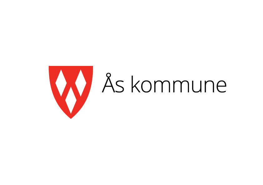 Kommunevåpen, liggende, sort tekst uten slagord