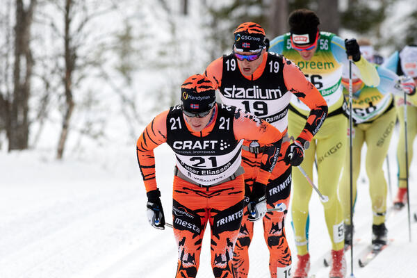 05.03.2017, Mora, Sweden (SWE):Petter Eliassen (NOR), Kjetil Dammen (NOR), (l-r) - Ski Classics Vasaloppet, Mora (SWE). www.nordicfocus.com. © Rauschendorfer/NordicFocus. Every downloaded picture is fee-liable. NordicFocus