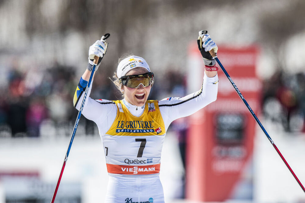 19.03.2017, Quebec, Canada (CAN):Stina Nilsson (SWE) - FIS world cup cross-country, pursuit women, Quebec (CAN). www.nordicfocus.com. © Modica/NordicFocus. Every downloaded picture is fee-liable.