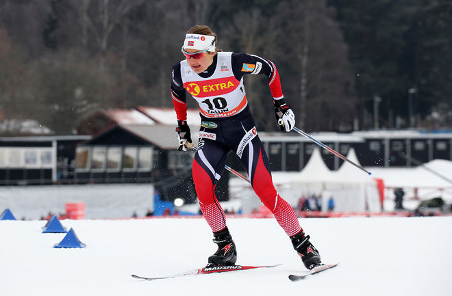 INGVILD FLUGSTAD ØSTBERG är tillbake efter en paus från längdåkningen efter VM i Lahtis och under lördagen slog hon självaste Marit Bjørgen i Skarverennet. Foto/rights: MARCELA HAVLOVA/sweski.com