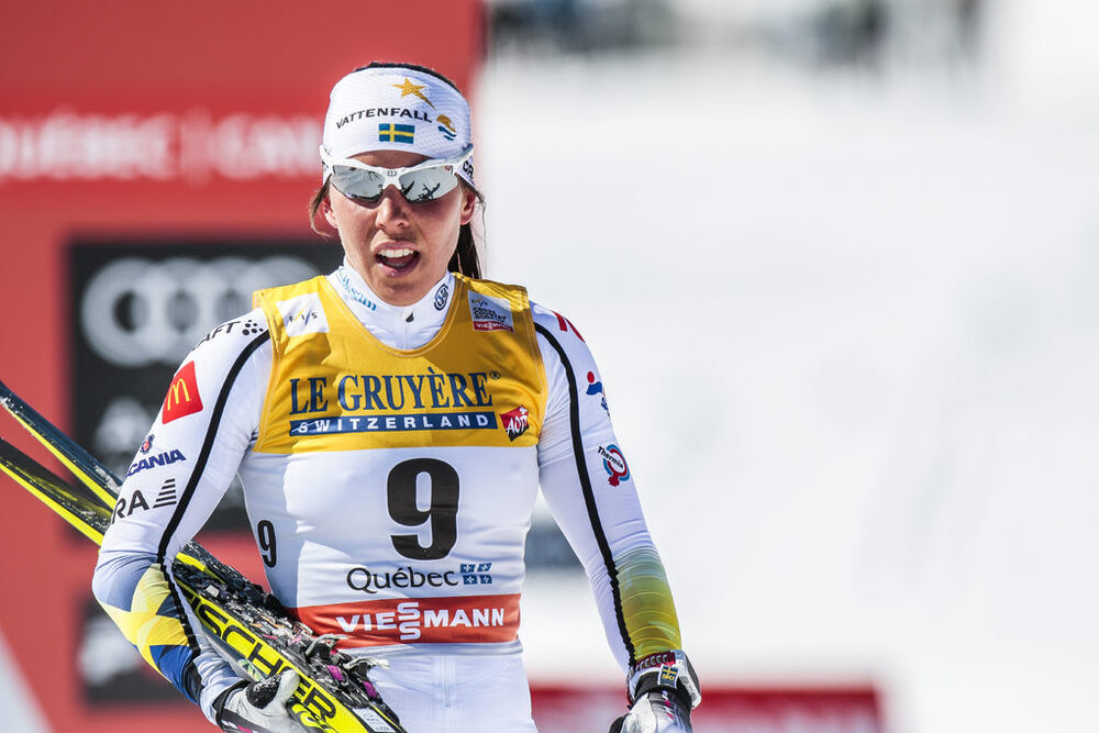 19.03.2017, Quebec, Canada (CAN):Charlotte Kalla (SWE) - FIS world cup cross-country, pursuit women, Quebec (CAN). www.nordicfocus.com. © Modica/NordicFocus. Every downloaded picture is fee-liable.