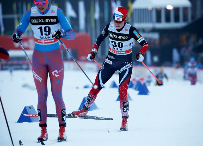 MARTHE KRISTOFFERSEN var tillbaka i det norska landslaget i världscupen i Falun i vintras, men nu lägger hon av, 27 år gammal. Foto/rights: MARCELA HAVLOVA/sweski.com