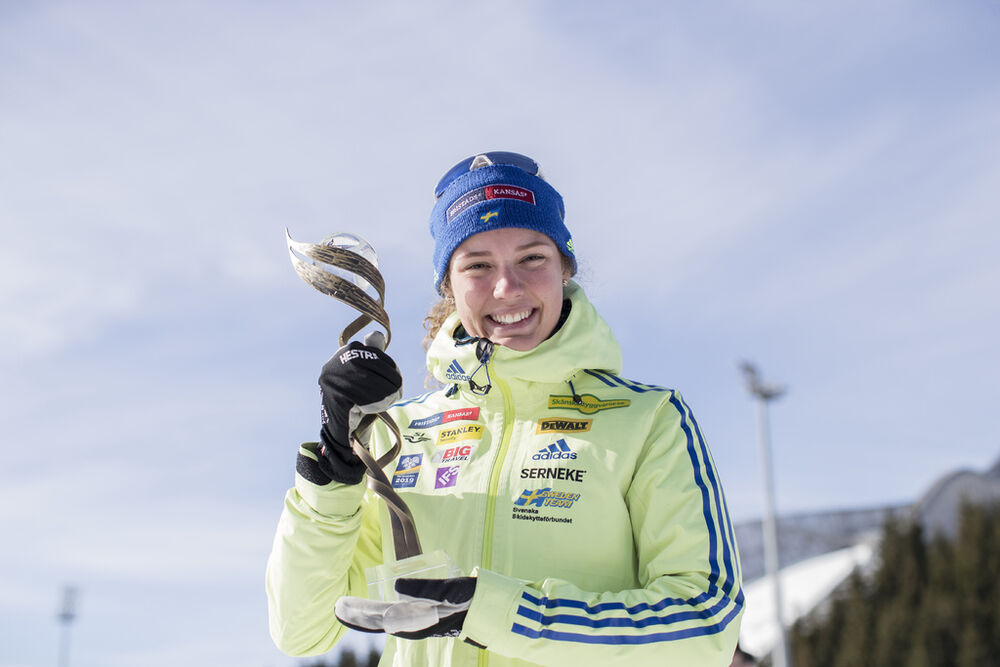19.03.2017, Oslo, Norway (NOR):Hanna Oeberg (SWE), rookie of the year -  IBU world cup biathlon, cups, Oslo (NOR). www.nordicfocus.com. © Manzoni/NordicFocus. Every downloaded picture is fee-liable.