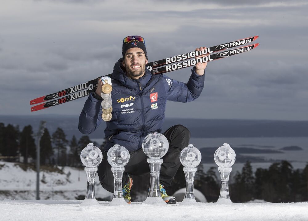 19.03.2017, Oslo, Norway (NOR):Martin Fourcade (FRA) -  IBU world cup biathlon, cups, Oslo (NOR). www.nordicfocus.com. © Manzoni/NordicFocus. Every downloaded picture is fee-liable.