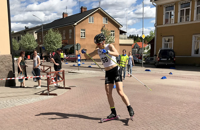 DET VAR ingen överraskning att Linn Sömskar, också IFK Umeå vann damernas sprintprolog i Torsby. Foto: WILMA BJÖRN