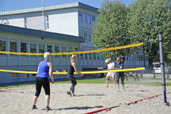 Sandvolleyballbane utenfor rådhuset Sandvolleyballbane utenfor rådhuset