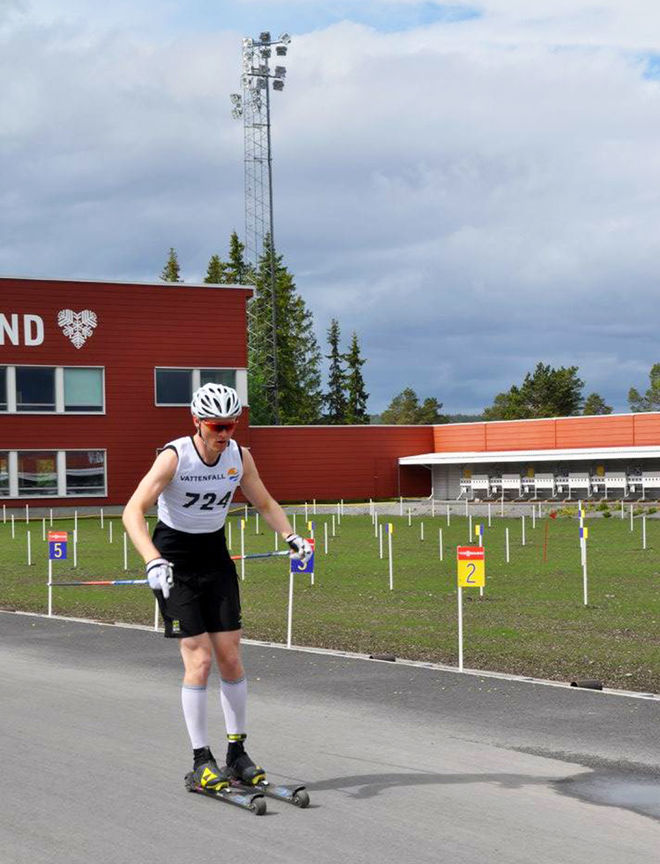 OSKAR SVENSSON, Falun-Borlänge SK imponerade och vann 20 km klassisk i överlägsen stil vid Sverigecupen på rullskidor i Östersund under söndagen. Foto: ARRANGÖREN
