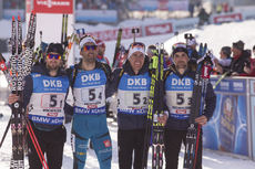 18.02.2017, Hochfilzen, Austria (AUT):Jean Guillaume Beatrix (FRA), Martin Fourcade (FRA), Quenting Fillon Maillet (FRA), Simon Desthieux (FRA), (l-r) - IBU world championships biathlon, relay men, Hochfilzen (AUT). www.nordicfocus.com. © NordicFocus. E NordicFocus 18.02.2017, Hochfilzen, Austria (AUT):Jean Guillaume Beatrix (FRA), Martin Fourcade (FRA), Quenting Fillon Maillet (FRA), Simon Desthieux (FRA), (l-r) - IBU world championships biathlon, relay men, Hochfilzen (AUT). www.nordicfocus.com. © NordicFocus. E