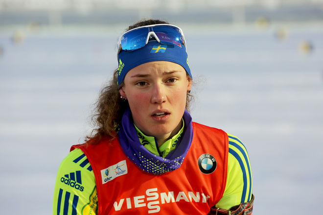 HANNA ÖBERG har anledning att se gladare ut. Efter ett par tävlingar utan att lyckas slog hon till i finalen i Blinkfestivalen i Norge och slutade tvåa i ett tufft startfält. Foto/rights: KJELL-ERIK KRISTIANSEN/sweski.com