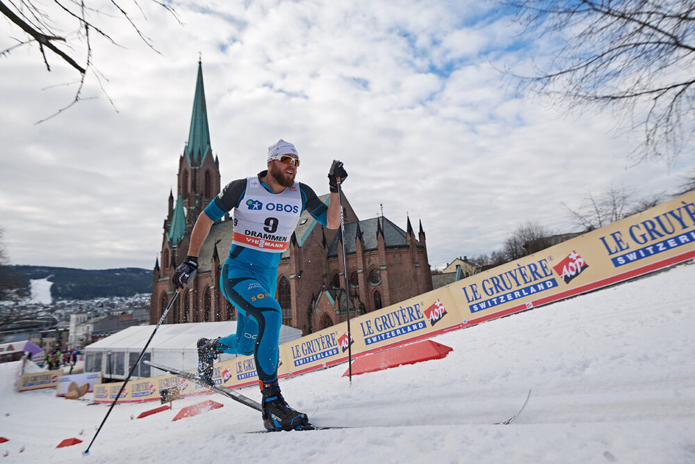 08.03.2017, Drammen, Norway (NOR):Baptiste Gros (FRA) - FIS world cup cross-country, individual sprint, Drammen (NOR). www.nordicfocus.com. © Rauschendorfer/NordicFocus. Every downloaded picture is fee-liable.